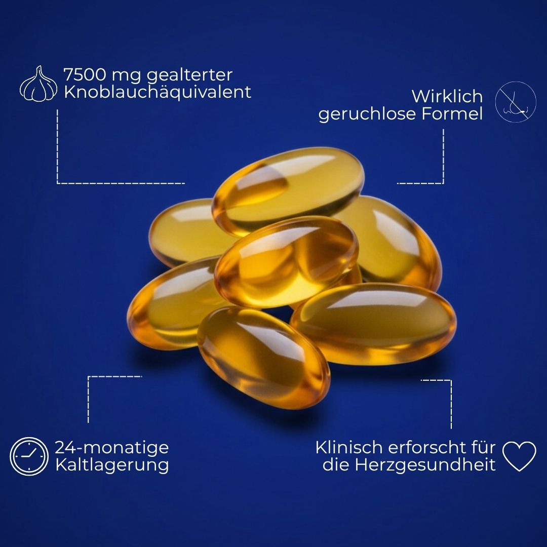 Gealterter Knoblauchextrakt – 7500 mg geruchlos