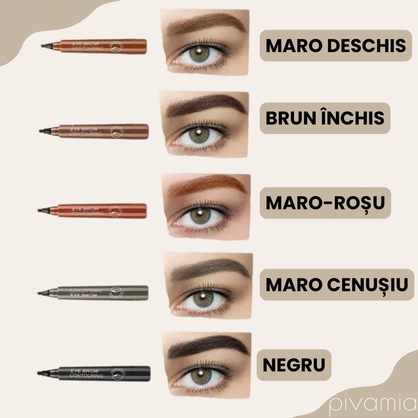 NaturaBrow (1+1 Liber) - Stilou natural pentru sprâncene