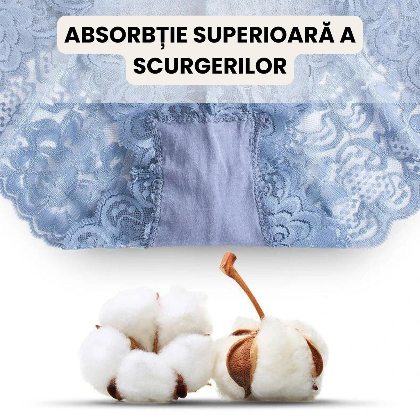 ShapEase - (Set de 3) Chiloți sexy cu talie înaltă din dantelă
