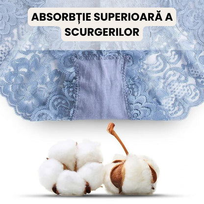 ShapEase - (Set de 3) Chiloți sexy cu talie înaltă din dantelă
