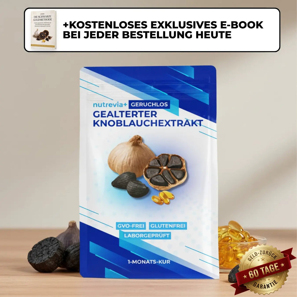 Gealterter Knoblauchextrakt – 7500 mg geruchlos